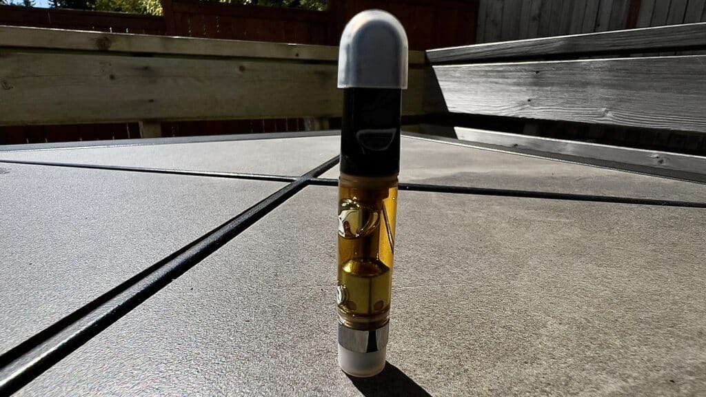Tangie Cart in sunlight showing beautiful amber oil